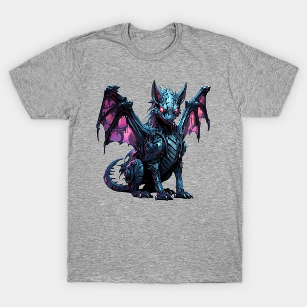 Cyberpunk Dragon Vector Graphic T-Shirt by Sticker Steve